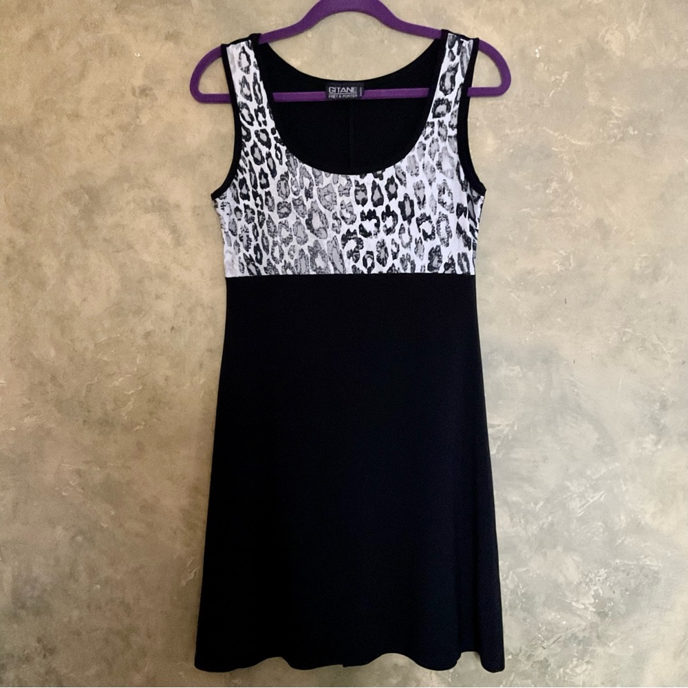 Gitane Vintage Y2K Leopard Mini Dress | Mall Goth Emo | M